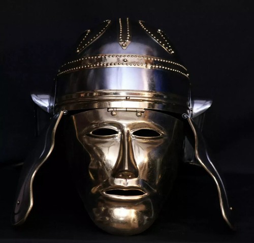 Ancient medieval roman helmet - roman,